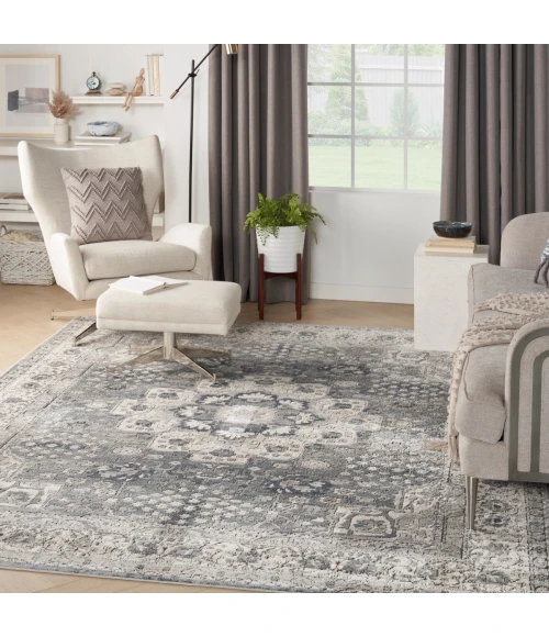 Nourison Quarry Grey/Ivory QUA07 7 ft. X 10 ft. Rect. Rug