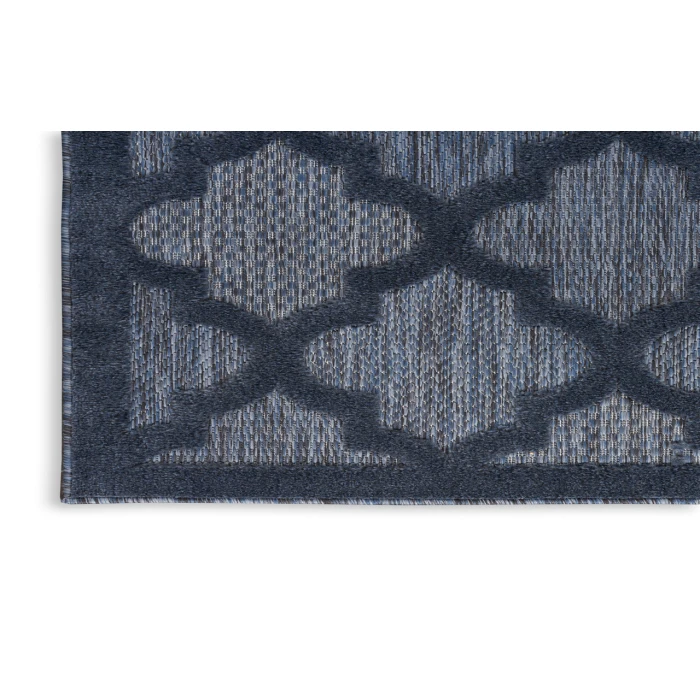 Nourison Easy Care Navy Blue NES01 2 ft. X 6 ft. Rectangle Rug