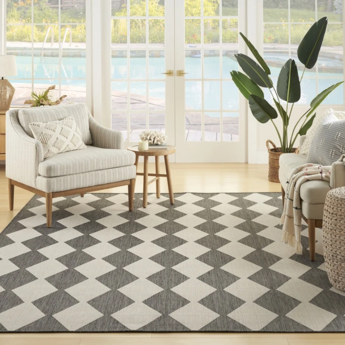 Nourison Positano Charcoal POS04 12ft. x 15ft. Rect. Rug
