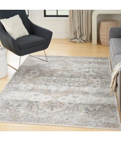Nourison Home Astra Machine Washable ASW12 Silver Grey 6 ft. 7 in. X 9 ft. Area Rug