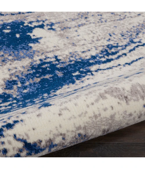 Nourison Twilight Round Area Rug TWI29 Ivory Blue 8' Round