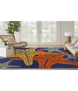 Nourison Home Aloha ALH28 Blue Multicolor 7 ft. 10 in. X 10 ft. 6 in. Area Rug