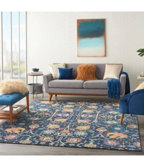 Nourison Passion Area Rug PSN01 Navy 9' x 12'