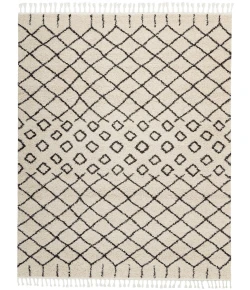 Nourison Home Moroccan Shag MRS01 Cream 9 ft. 2 in. X 12 ft. 6 in. Area Rug