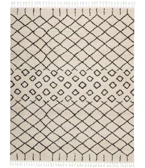 Nourison Moroccan Shag Area Rug MRS01-Cream