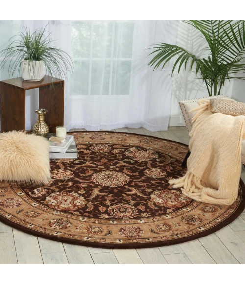Nourison 2000 Round Area Rug 2206-Brown