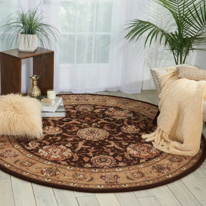Nourison 2000 Round Area Rug 2206-Brown