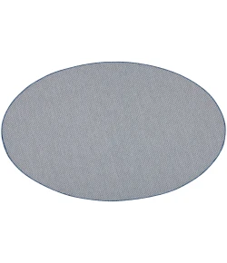Nourison Home Courtyard COU01 Ivory Blue 6 ft. Round Area Rug