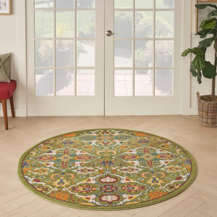 Nourison Allur Area Rug ALR03 Sage Ivory