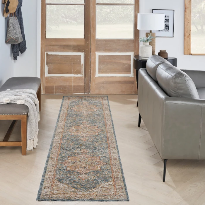 Nourison Sahar Ivory Blue SHR06 10 ft. Rect. Rug
