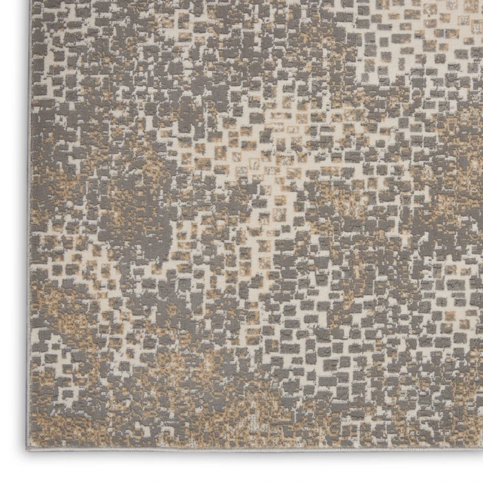 Michael Amini MA90 Uptown Runner Area Rug UPT02-Beige/Grey