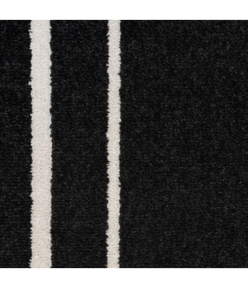 Nourison Home Nourison Essentials Black Ivory NRE02 2 ft. 2 in. X 12 ft. Rectangle Rug