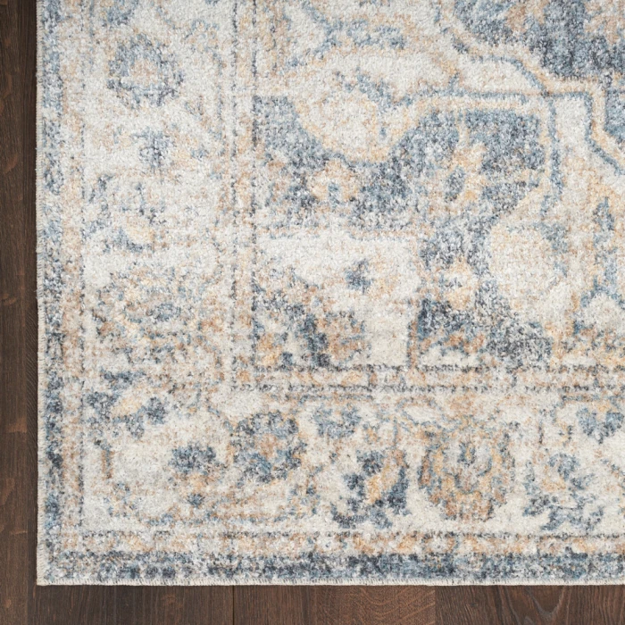 Nourison Astra Machine Washable Area Rug ASW12 Grey/Blue