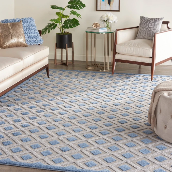 Nourison Aloha Area Rug ALH26-Blue/Grey