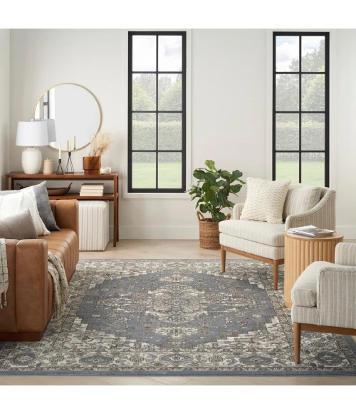 Nourison Quarry Blue QUA05 7 ft. X 10 ft. Rect. Rug