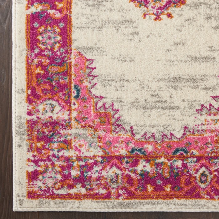 Nourison Passion Area Rug PSN03 Ivory/Fuchsia 12' x 15'