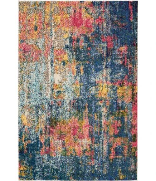 Nourison Celestial Area Rug CES09-Blue/Yellow