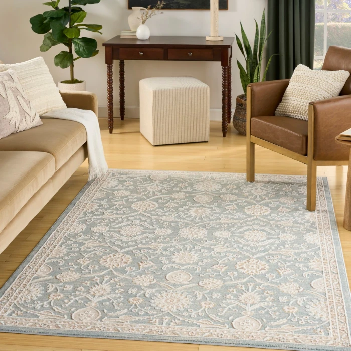 Nourison Isla Blue ISL01 5 ft. 3 in. X 7 ft. Rect. Rug