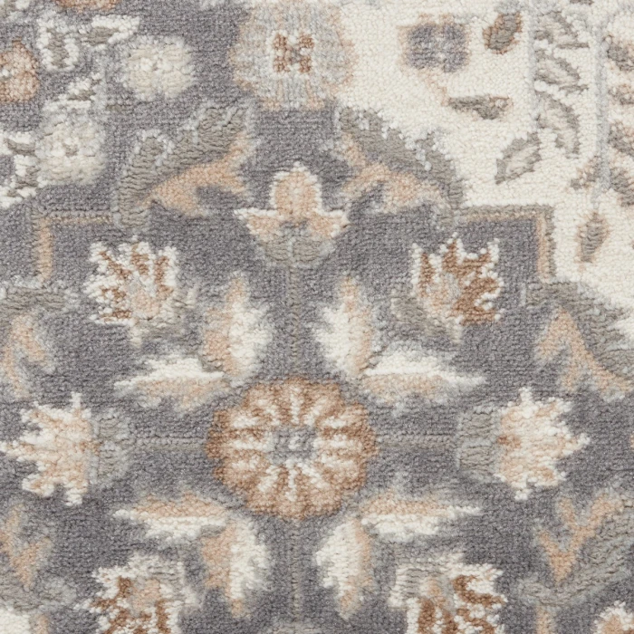 Nourison Elation Area Rug ETN08 Ivory Grey 7'10" x 9'10"