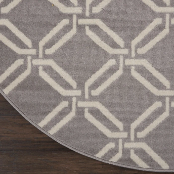 Nourison Jubilant Round Area Rug JUB17-Grey