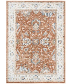 Nourison Home Astra Machine Washable ASW20 Rust Ivory 4 ft. X 6 ft. Area Rug