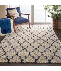 Nourison Home Amore AMOR2 Ivory/Blue 3 ft. 11 in. X 5 ft. 11 in. Area Rug
