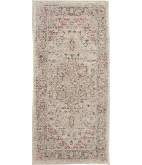 Nourison Tranquil Area Rug TRA06-Ivory/Pink