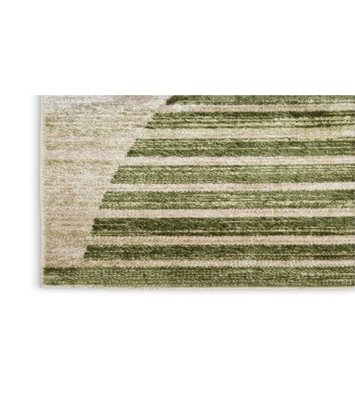 Nourison Astra Machine Washable Ivory Olive ASW03 4 ft. X 6 ft. Rectangle Rug