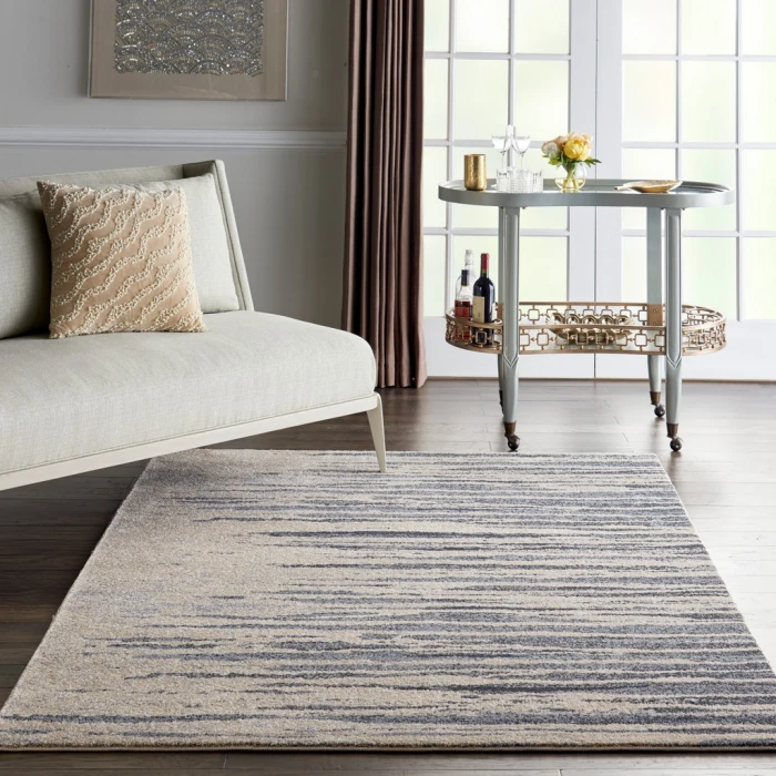 kathy ireland Home Moroccan Celebration Area Rug KI387-Blue/Beige