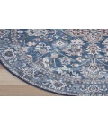 Nicole Curtis Machine Washable Series 1 Navy Ivory SR104 5 ft. 3 in. Round Rug