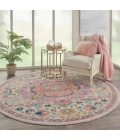 Nourison Passion Round Area Rug PSN25-Ivory/Pink