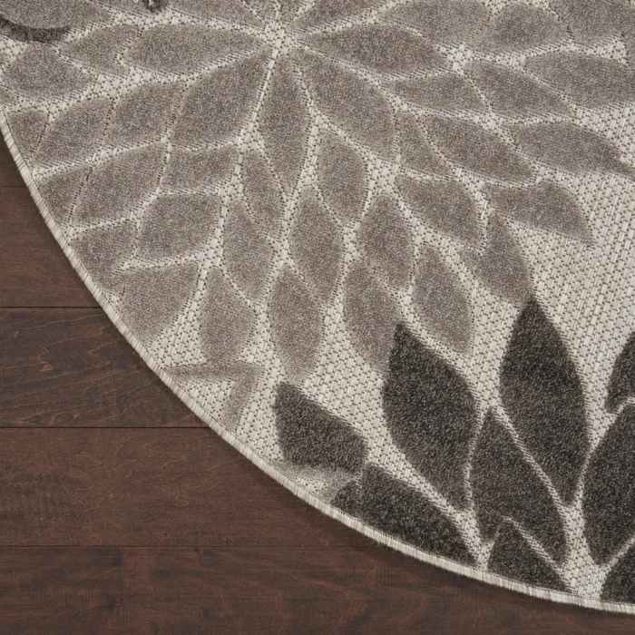 Nourison Aloha Round Area Rug ALH05-Silver Grey