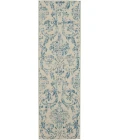 Nourison Jubilant Runner Area Rug JUB09-Ivory/Blue
