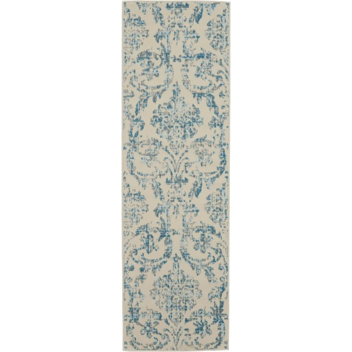 Nourison Jubilant Runner Area Rug JUB09-Ivory/Blue