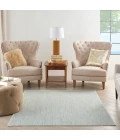 Nourison Courtyard Area Rug COU01-Ivory Aqua