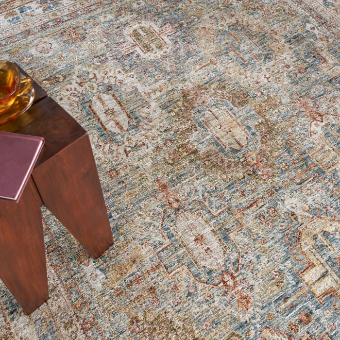Nourison Sahar Blue SHR01 4 ft. X 6 ft. Rect. Rug