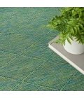 Nourison Washable Solutions Blue/Green WSL01 8 ft. X 10 ft. Rect. Rug