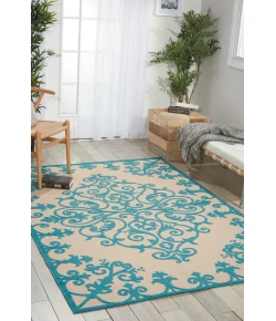Nourison Home Aloha ALH12 Aqua 9 ft. 6 in. X 13 ft. Area Rug