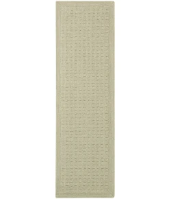 DKNY Pure Grids PGR01 Light Green 2 ft. 3 in. X 7 ft. 6 in. Area Rug