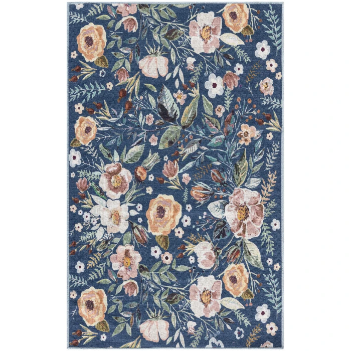 Nourison Nourison Washables Navy Multicolor NWB01 3 ft. X 5 ft. Rectangle Rug