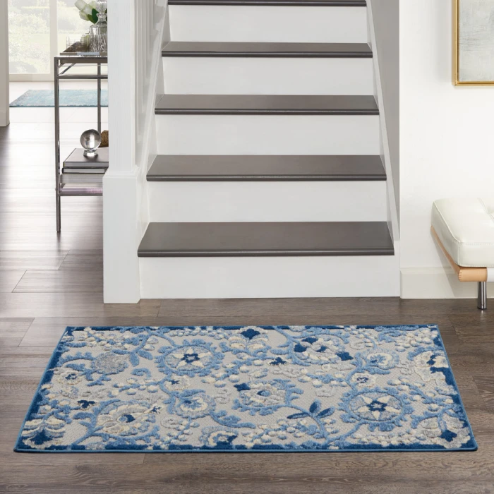 Nourison Aloha Area Rug ALH17 Blue/Grey
