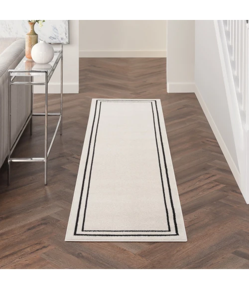 Nourison Nourison Essentials Area Rug NRE02 Ivory/Black