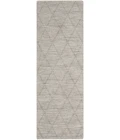 Nourison Wool Haven Grey WOH01 2 ft. X 6 ft. Rect. Rug