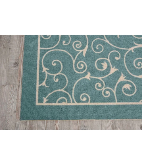 Nourison Home & Garden Square Area Rug RS019-Light Blue