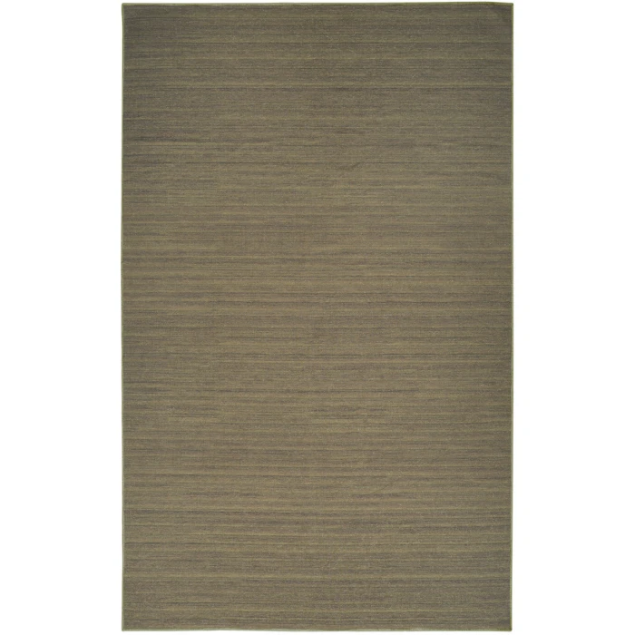 Nourison Washable Essentials Green WAE01 6 ft. X 9 ft. Rectangle Rug