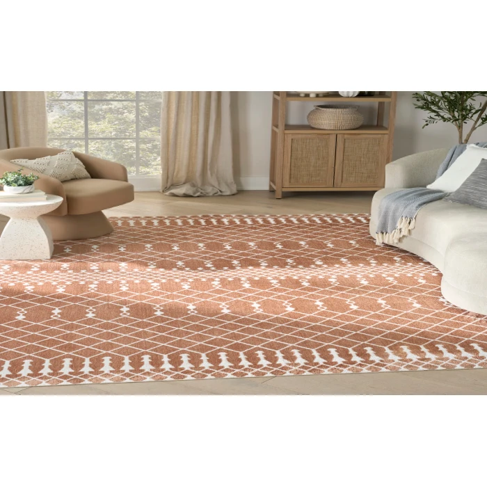 Nourison Astra Machine Washable Copper ASW10 9 ft. X 12 ft. Rectangle Rug