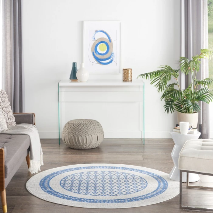 Nourison Whimsicle Area Rug WHS13-Ivory Blue