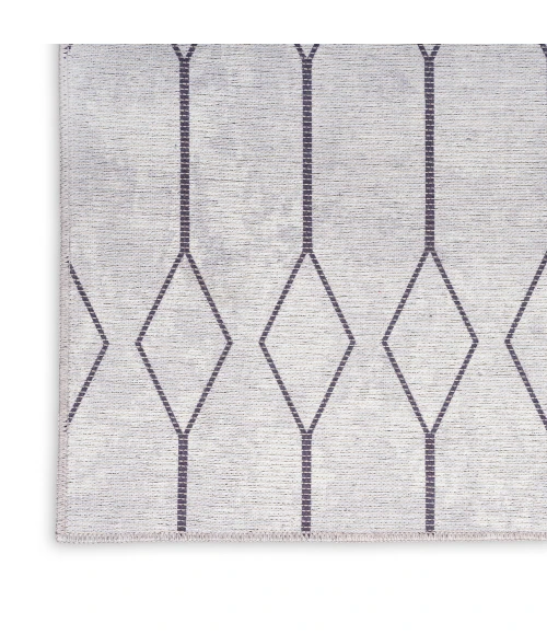 Nicole Curtis Machine Washable Series 1 Area Rug SR107 Ivory/Grey