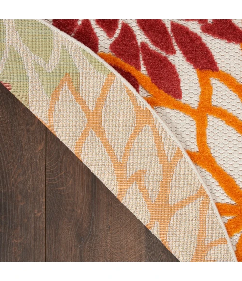 Nourison Aloha Area Rug ALH05-Red Multi Colored