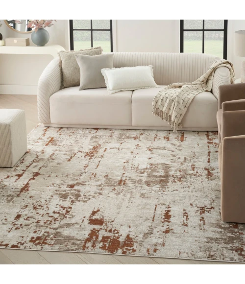 Nourison Quarry Ivory Rust QUA01 8 ft. X 10 ft. Rect. Rug